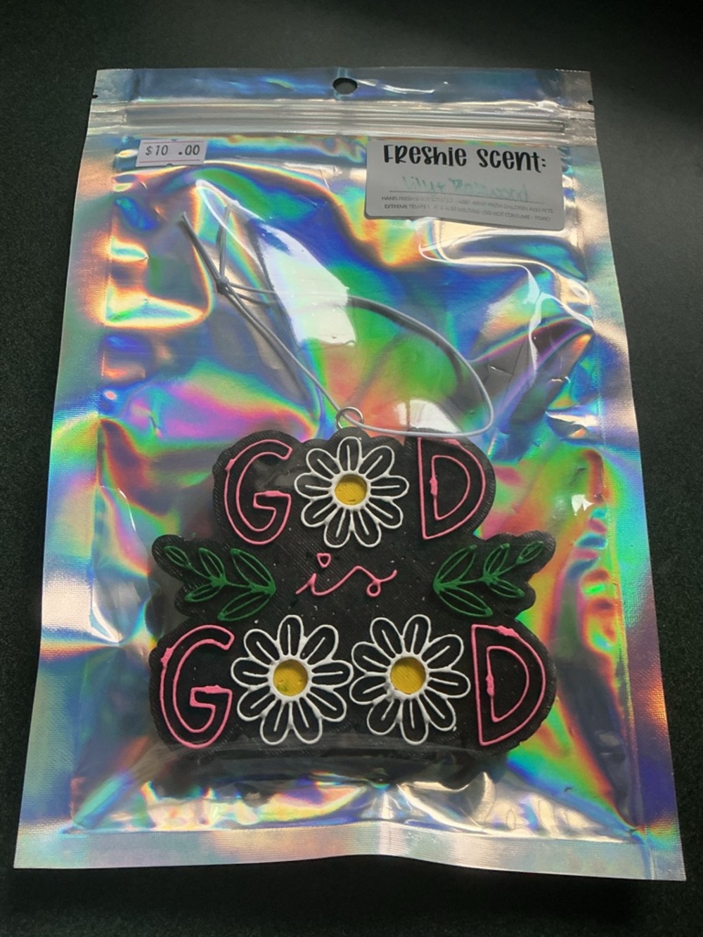 God is Good Car Freshie— Lily & Teakwood